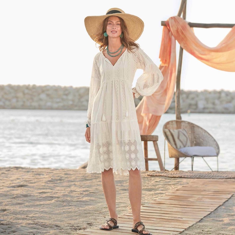 Sundance Tolani Elegant Eyelet Dress NWT PM